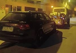 Vehículo en el que circulaban los individuos.