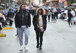 Lluvia en Beniaján, el pasado mes de febrero.