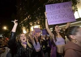Manifestación del 8M el pasado año, en Murcia.