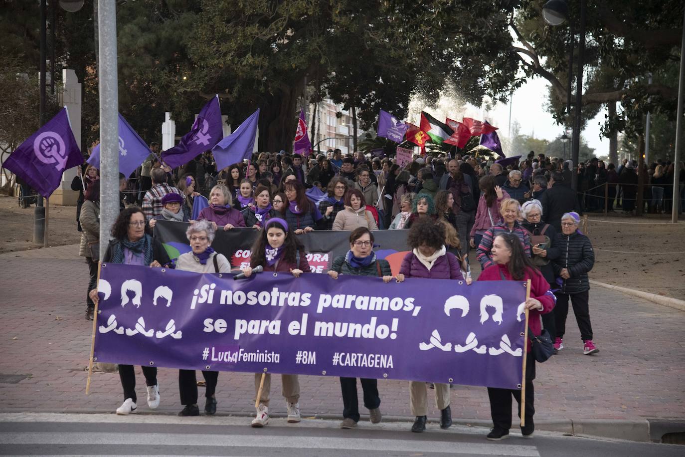 La manifestación del 8M en Cartagena, en imágenes