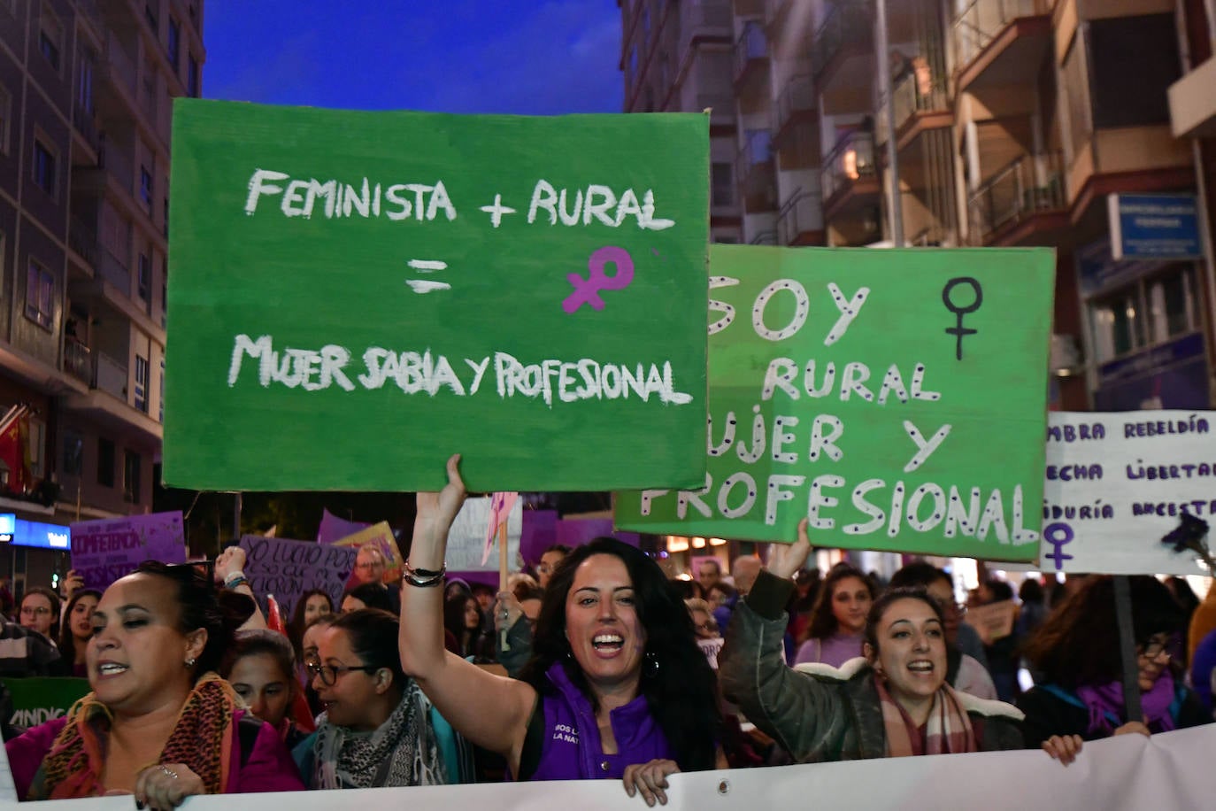 La manifestación del 8M en Murcia, en imágenes