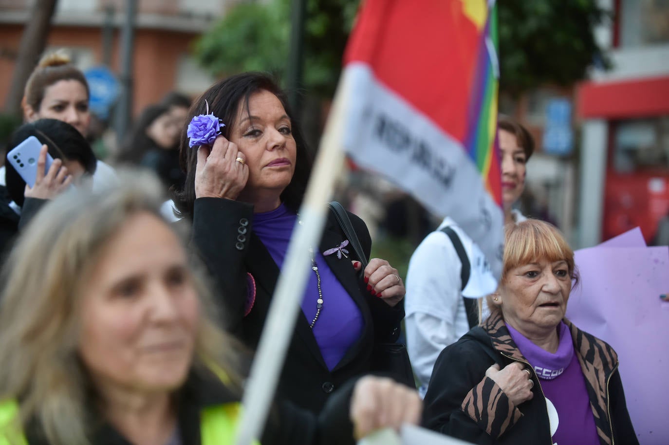 La manifestación del 8M en Murcia, en imágenes