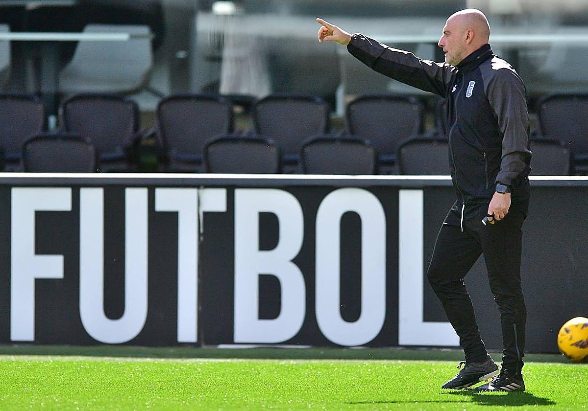 Julián Calero, en el entrenamiento