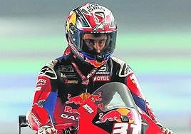 Pedro Acosta, en los entrenamientos del GP de Catar, ayer.