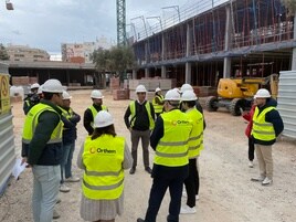 Visita del alcalde y el secretario autonómico a las obras del CEIP Inmaculada.