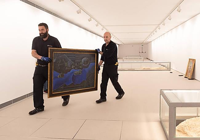 Montaje de la exposición.