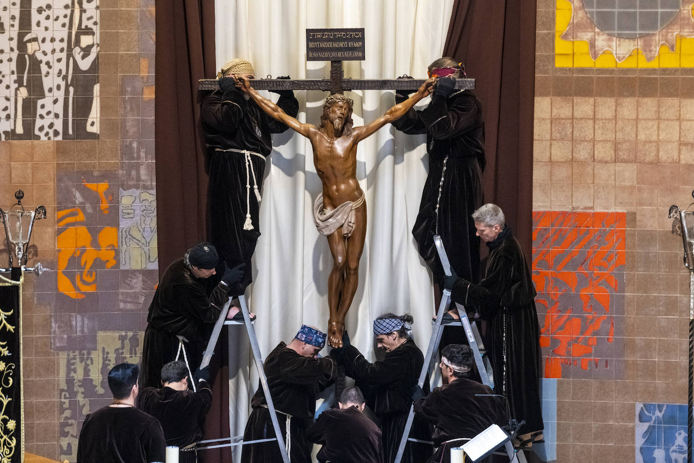 La procesión de la Fe del Sábado de Pasión de Murcia, en imágenes