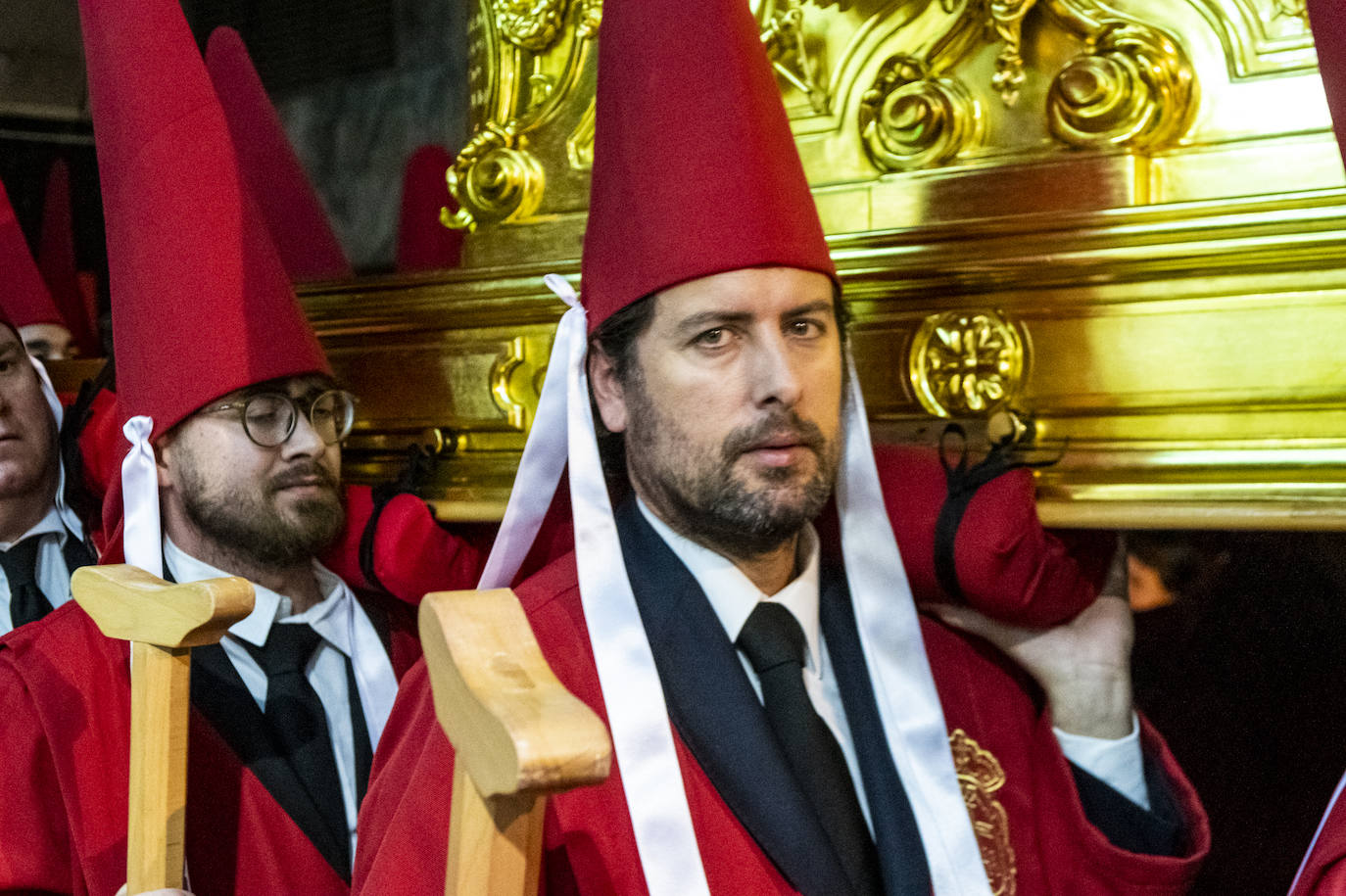 La procesión de la Caridad del Sábado de Pasión de Murcia, en imágenes