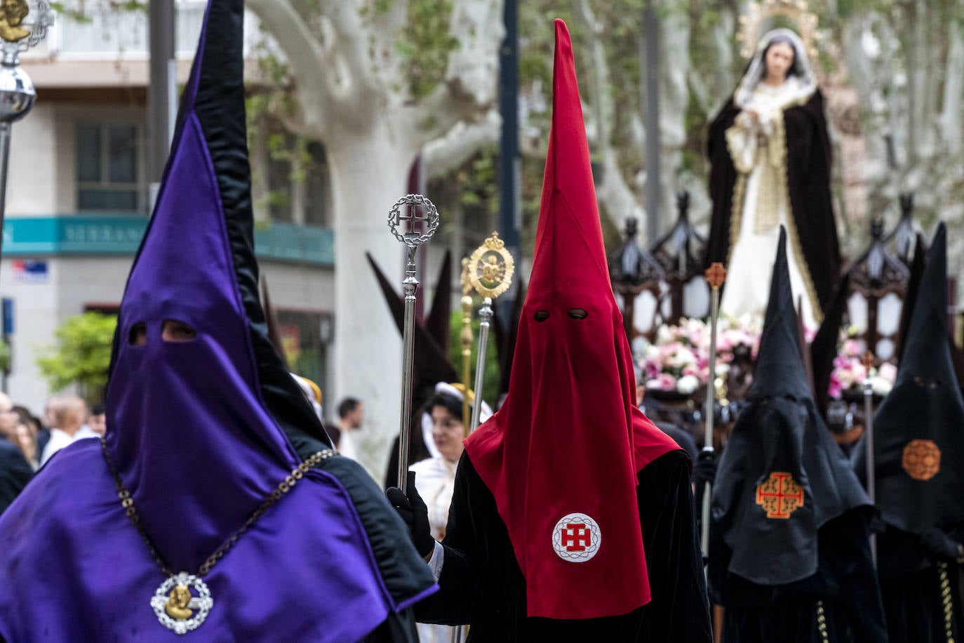 La procesión de la Fe del Sábado de Pasión de Murcia, en imágenes