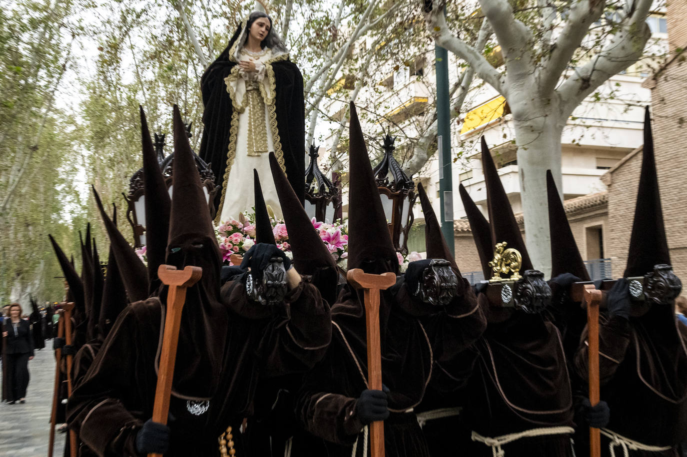 La procesión de la Fe del Sábado de Pasión de Murcia, en imágenes