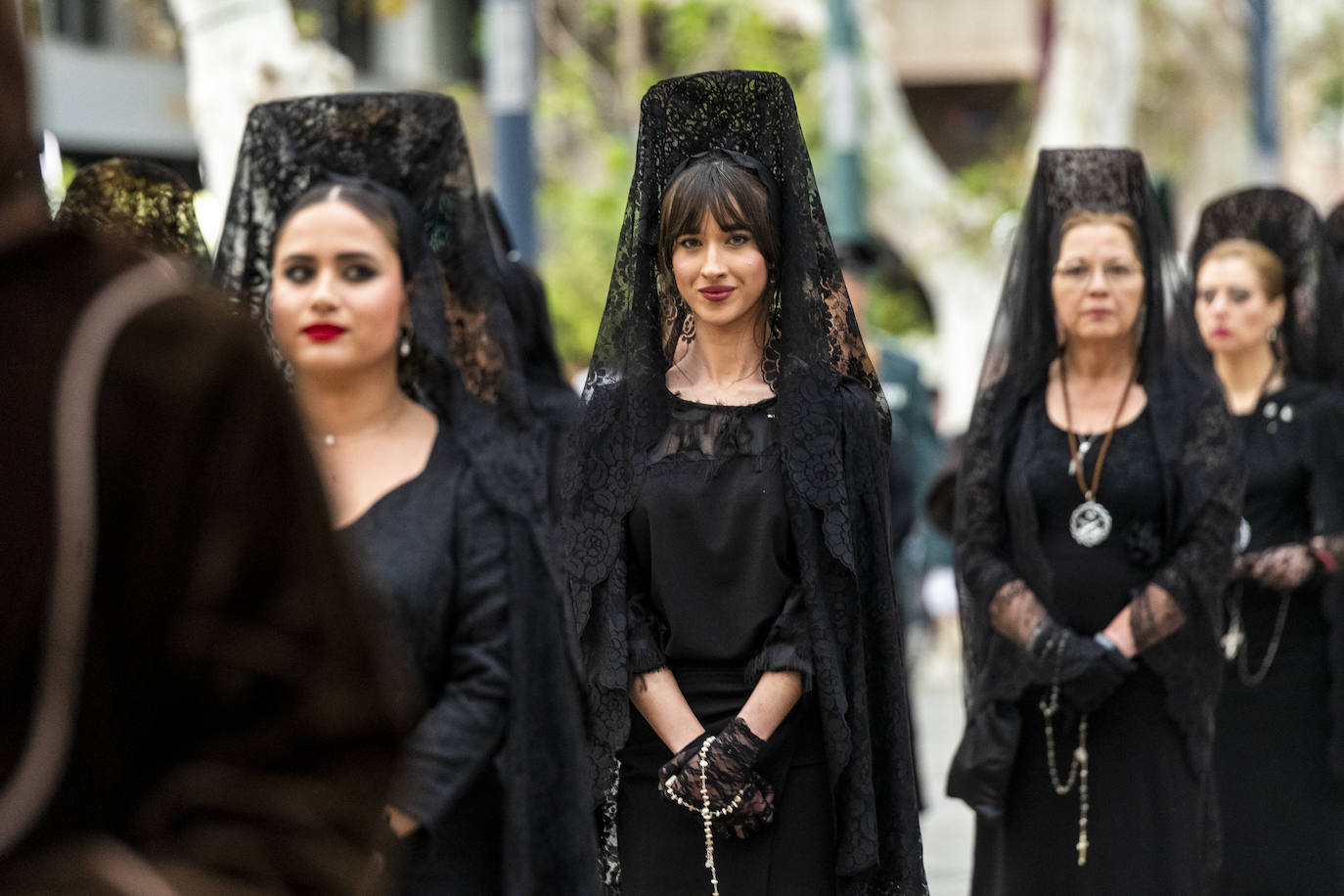 La procesión de la Fe del Sábado de Pasión de Murcia, en imágenes