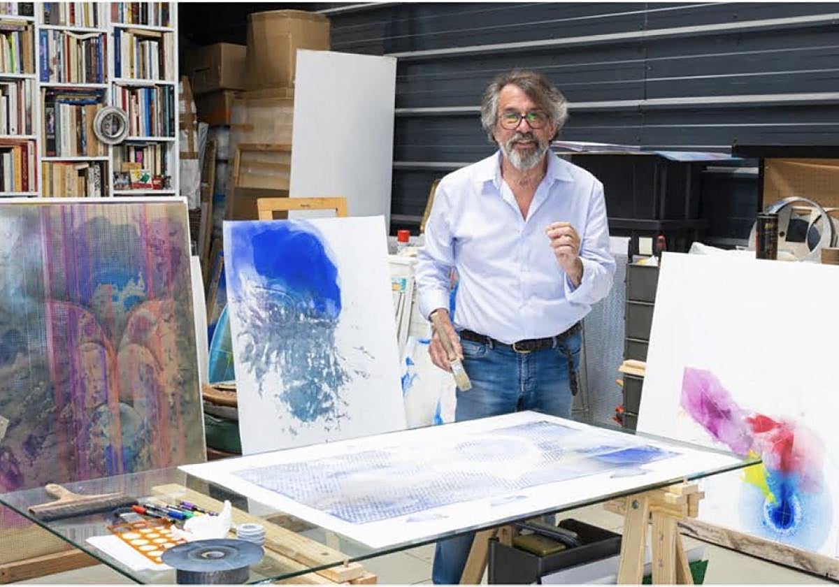 Frédéric Ballester en su taller.