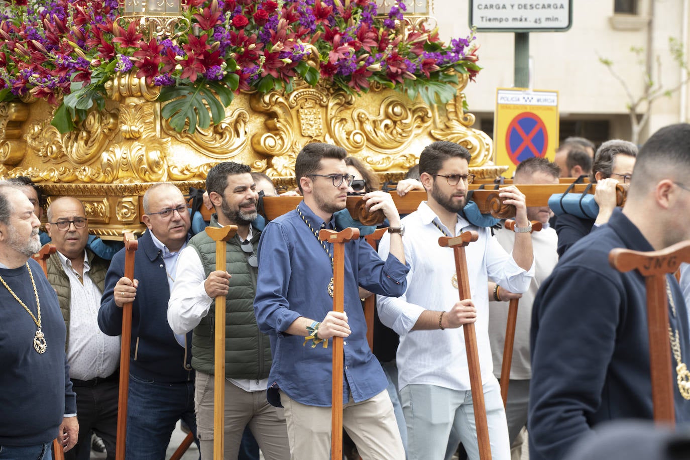 Imágenes de la mañana de Domingo de Ramos, en Murcia