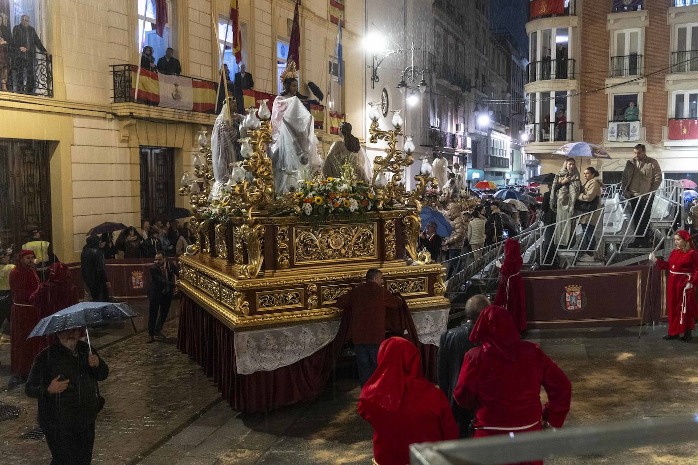 La lluvia obliga a suspender la procesión de La Burrica en Cartagena