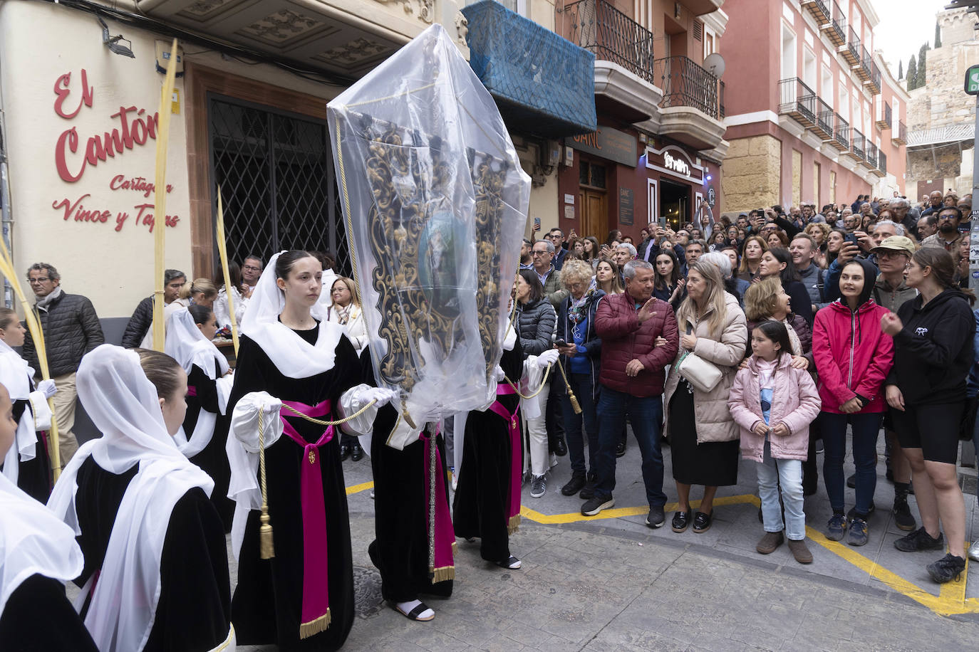 La lluvia obliga a suspender la procesión de La Burrica en Cartagena