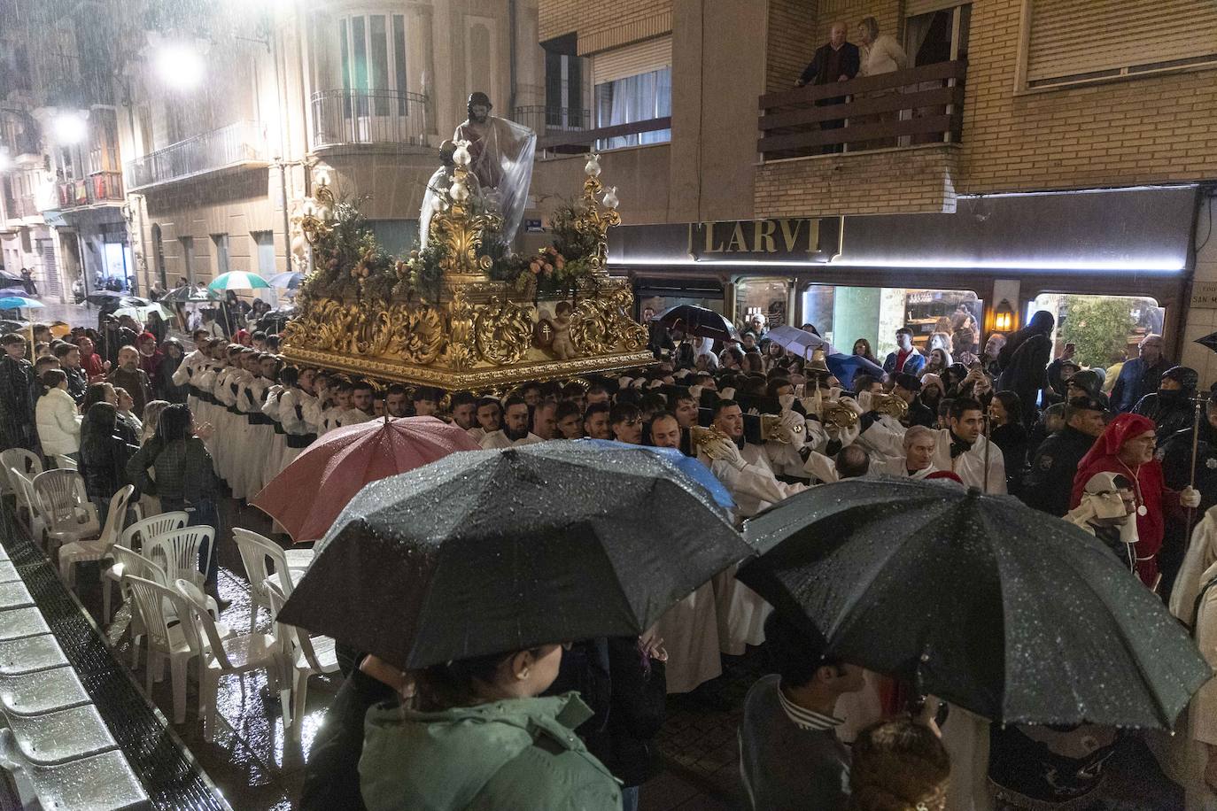 La lluvia obliga a suspender la procesión de La Burrica en Cartagena