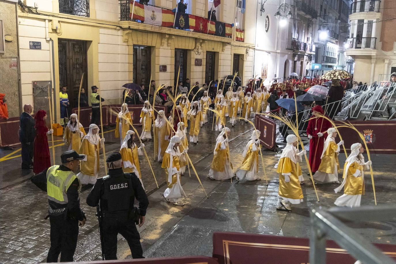 La lluvia obliga a suspender la procesión de La Burrica en Cartagena