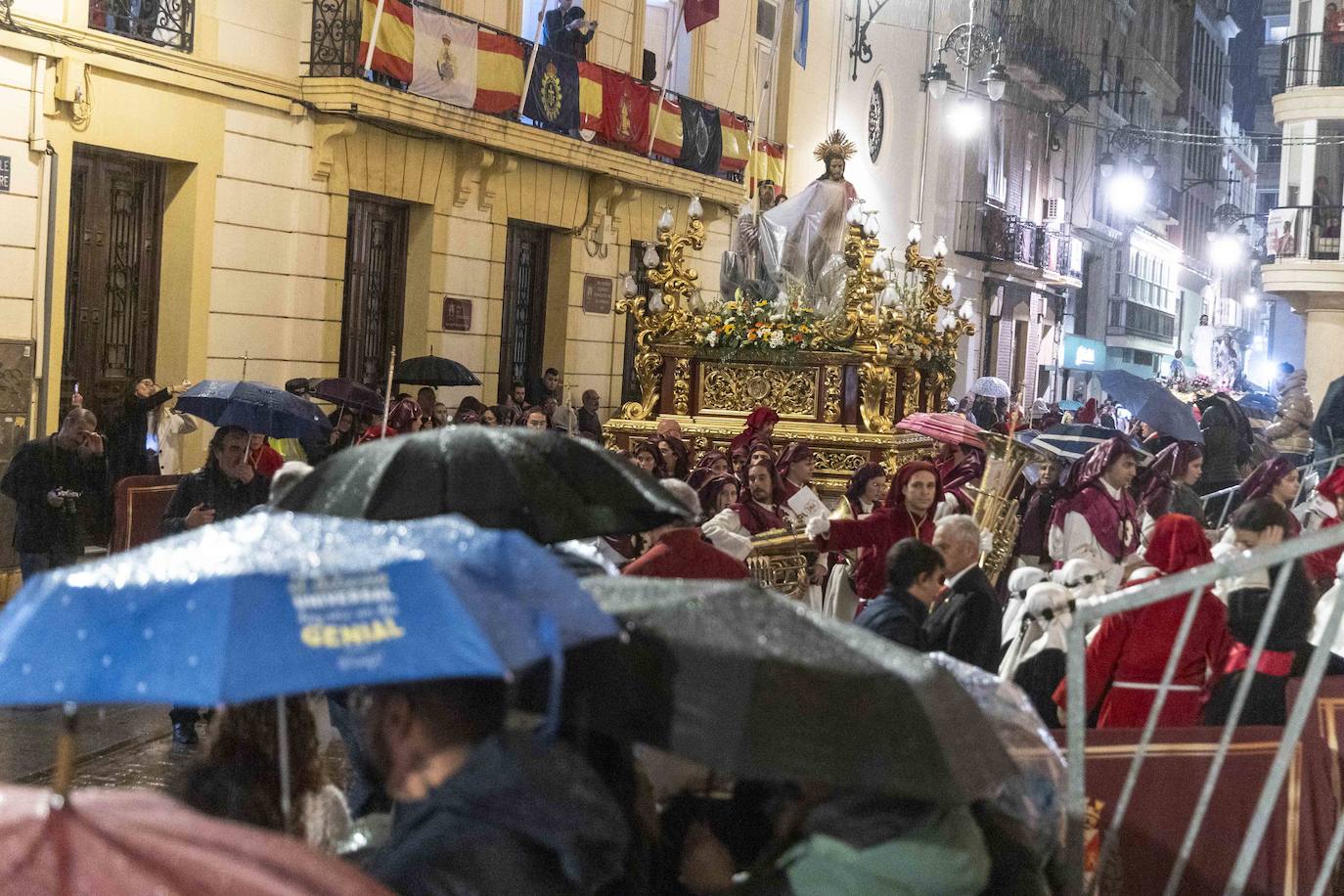 La lluvia obliga a suspender la procesión de La Burrica en Cartagena