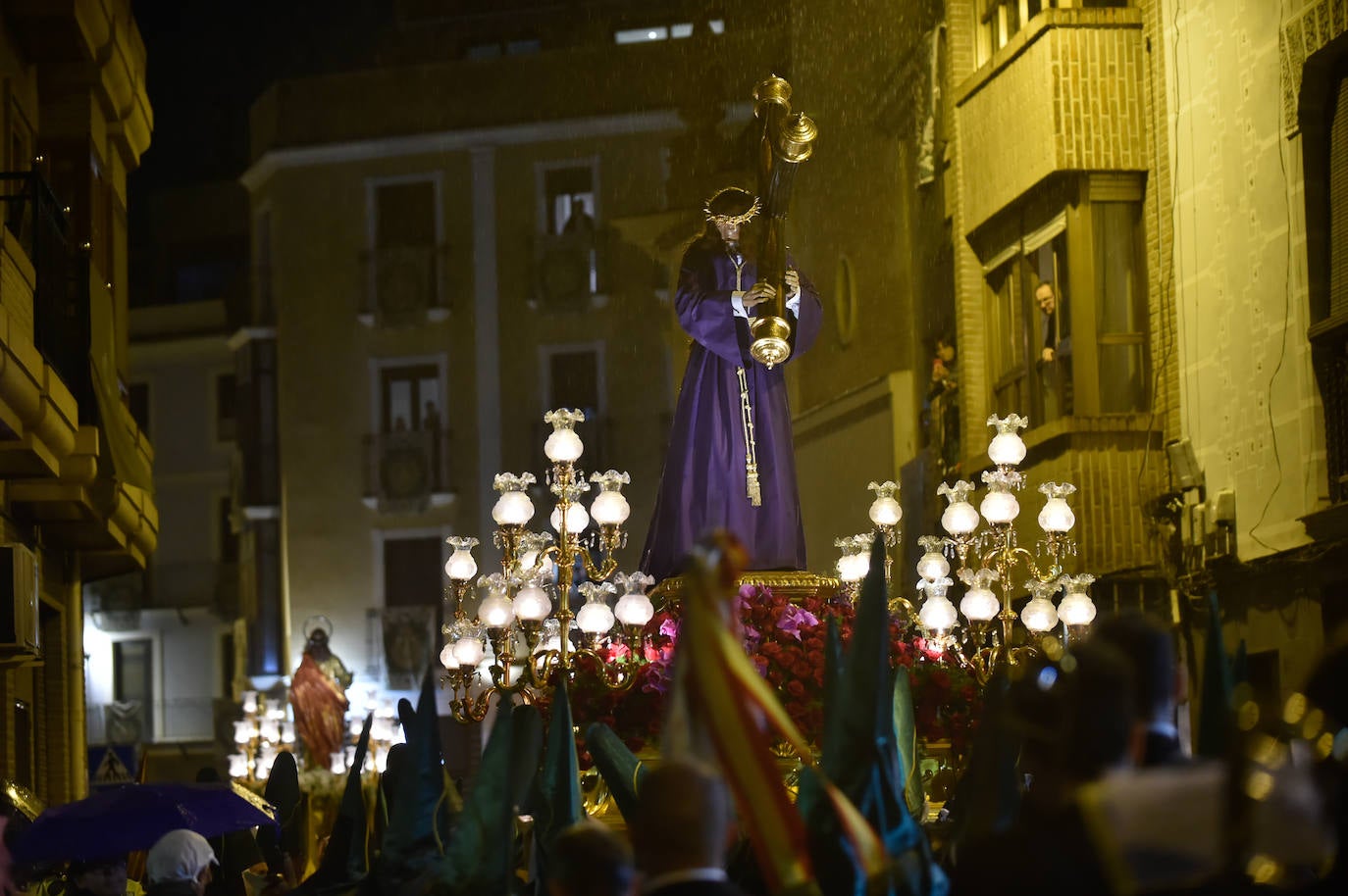 Suspendida la procesión del Cristo de la Esperanza en Murcia por la lluvia