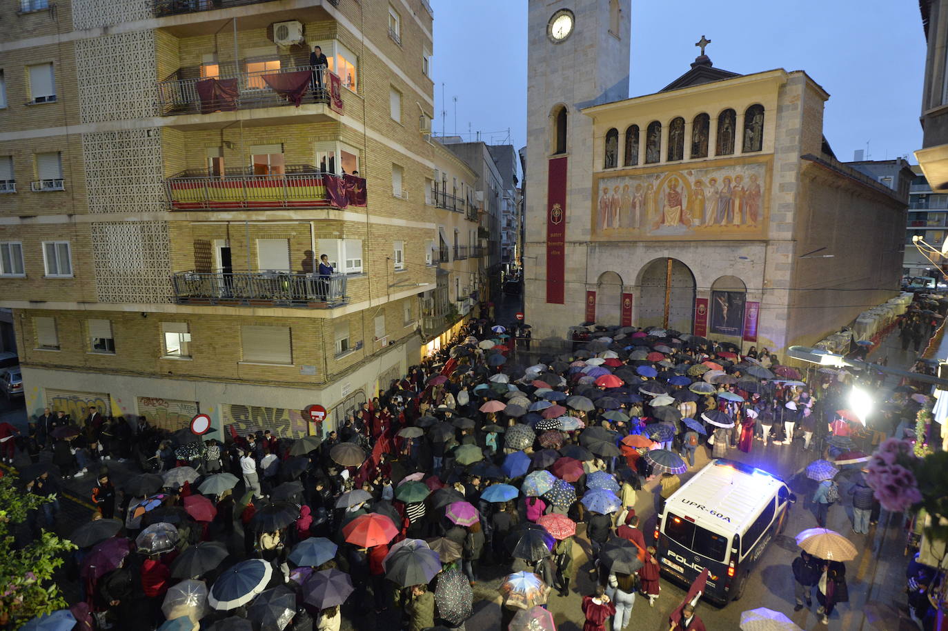 La amenaza de lluvia suspende la Procesión del Perdón en Murcia
