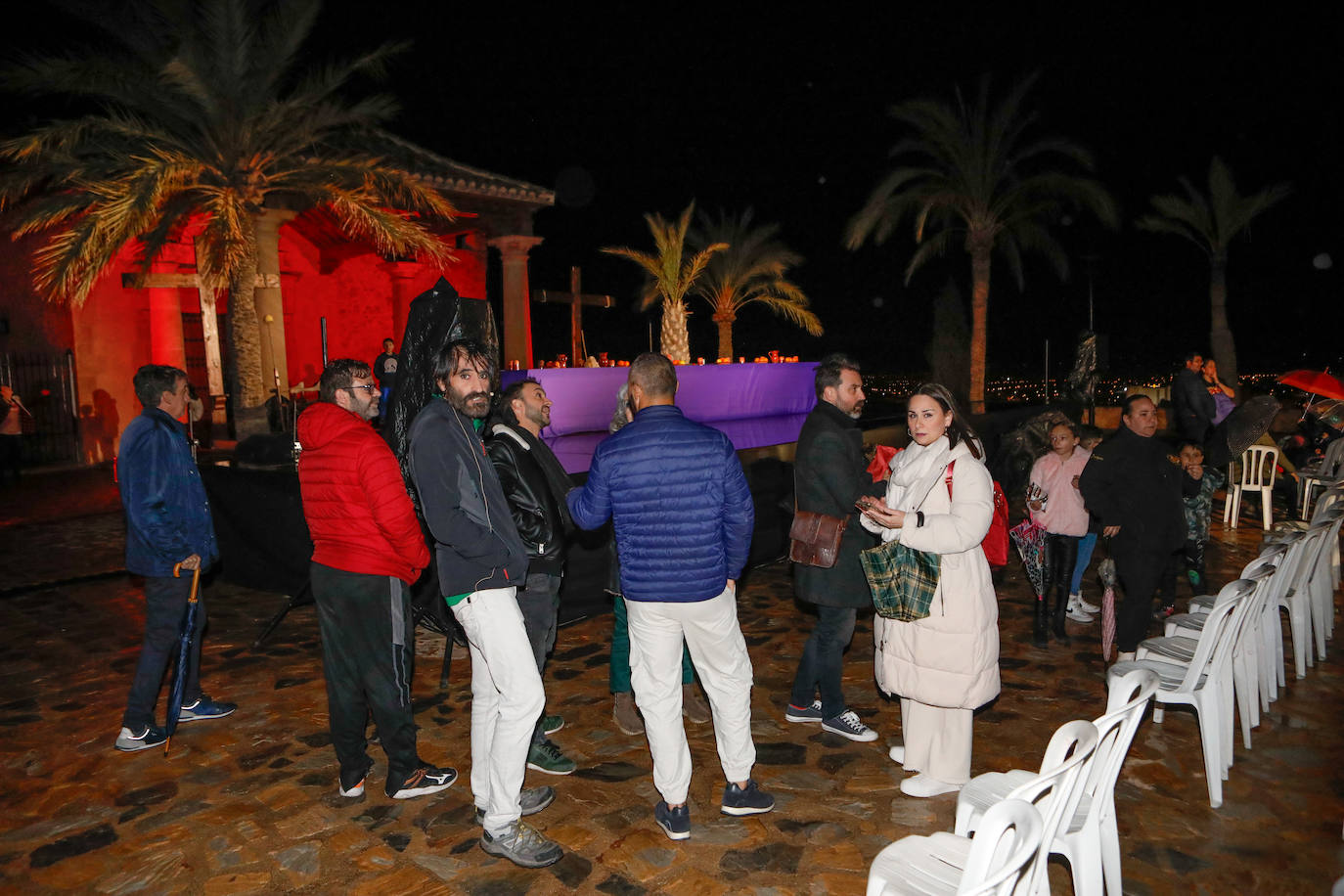 La lluvia obliga a suspender el vía crucis viviente de Lorca