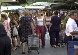 El mercadillo de Santa María de Gracia, en una imagen de archivo.