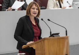 La diputada de Podemos en la Asamblea Regional, María Marín.