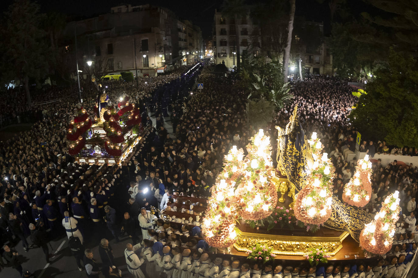 Procesión del Encuentro de Viernes Santo de Cartagena, en imágenes