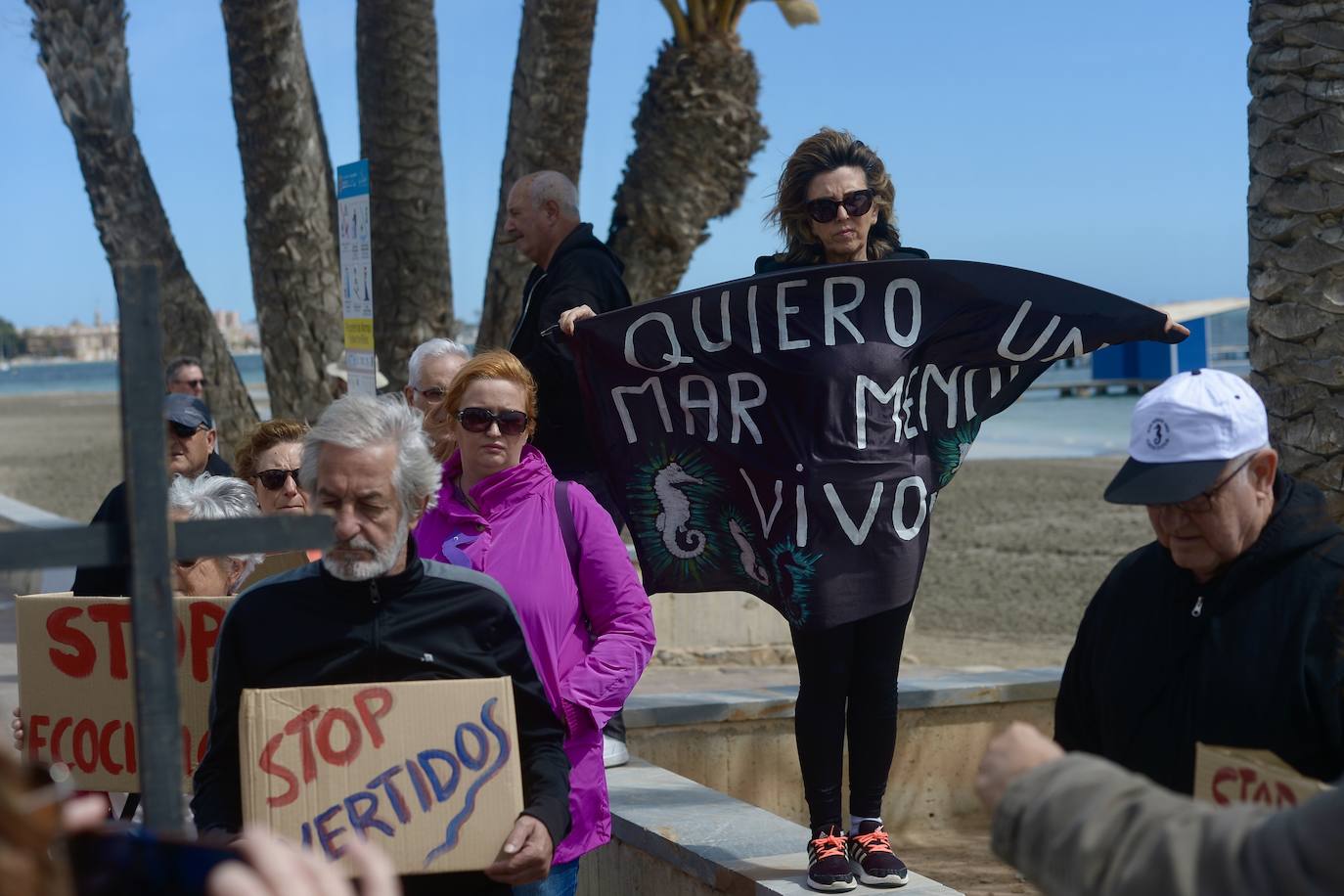 Marcha por los derechos del Mar Menor en San Javier, en imágenes