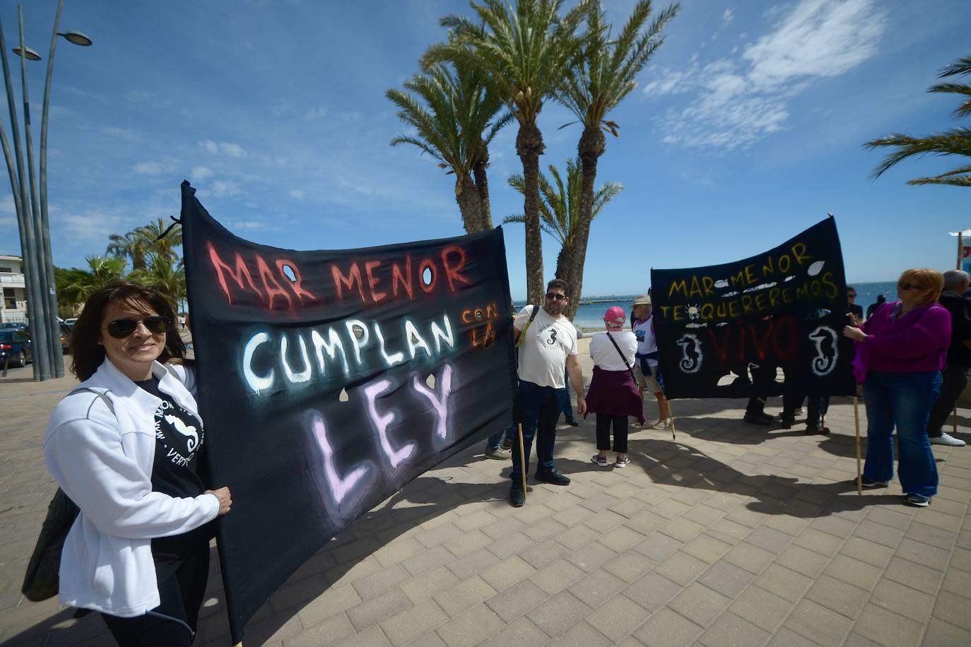 Marcha por los derechos del Mar Menor en San Javier, en imágenes