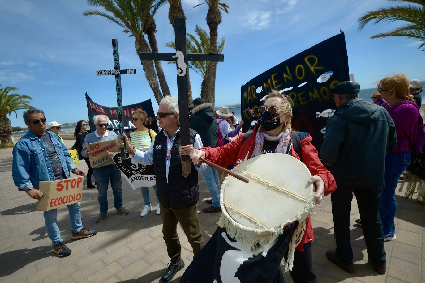 Marcha por los derechos del Mar Menor en San Javier, en imágenes