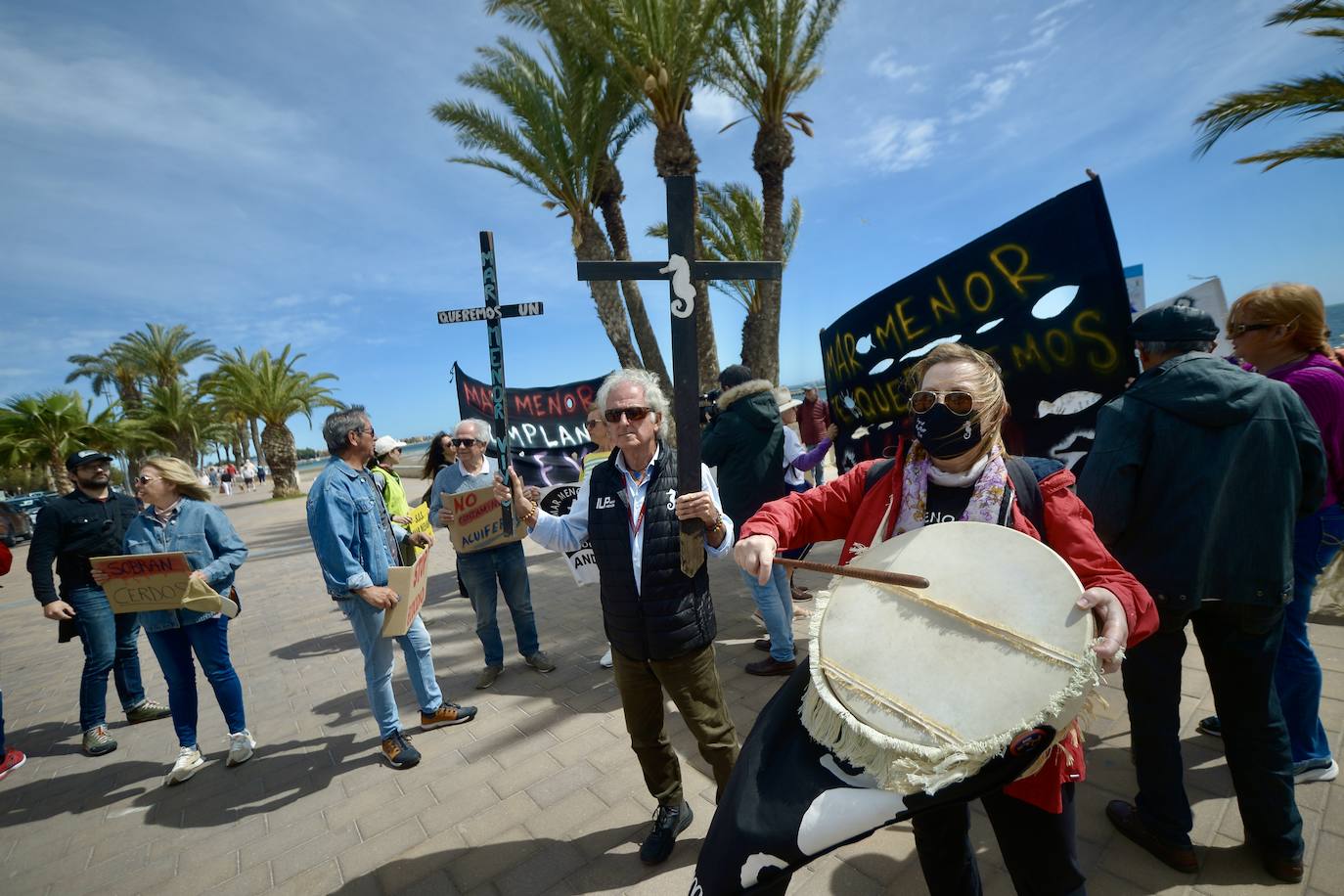 Marcha por los derechos del Mar Menor en San Javier, en imágenes