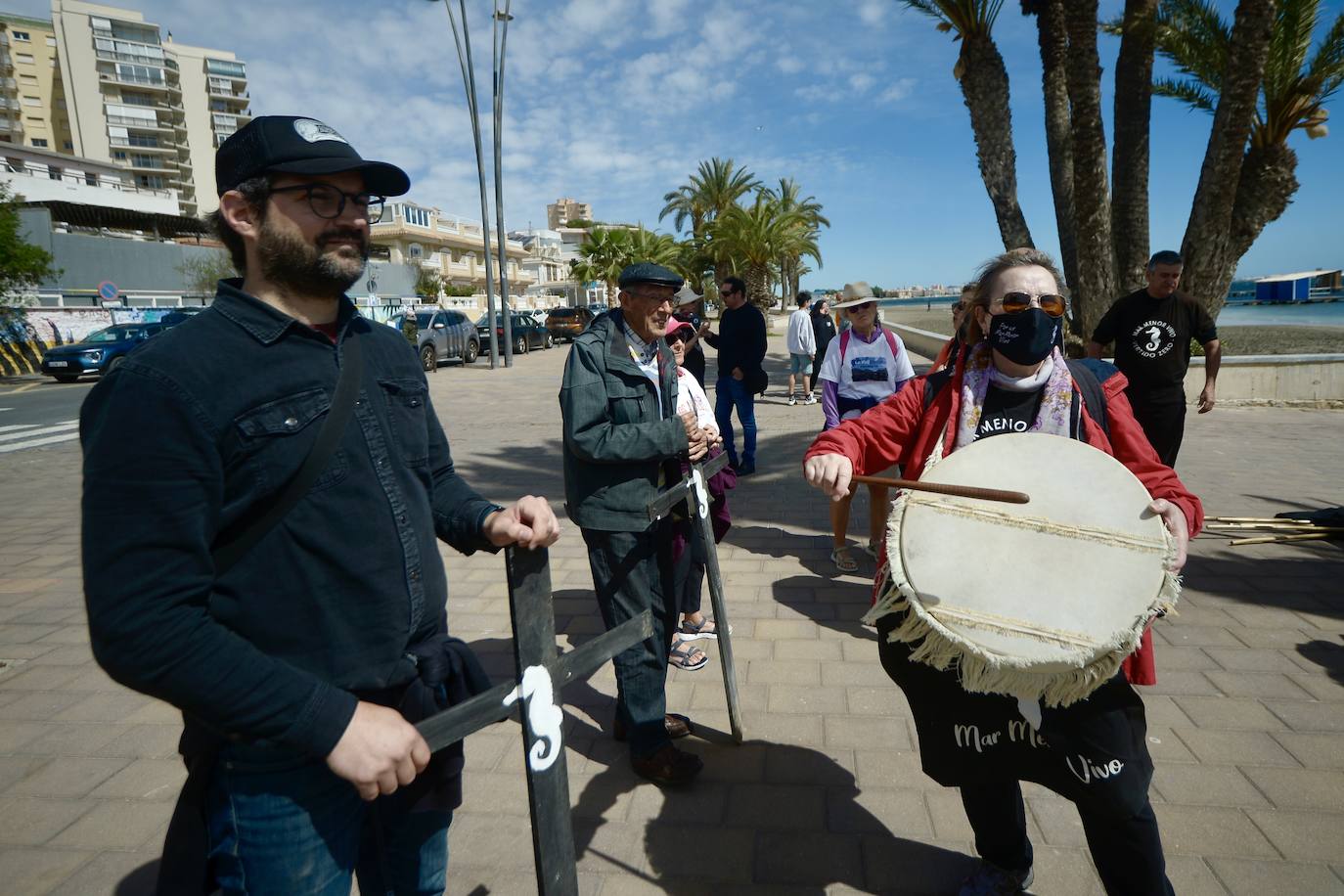 Marcha por los derechos del Mar Menor en San Javier, en imágenes