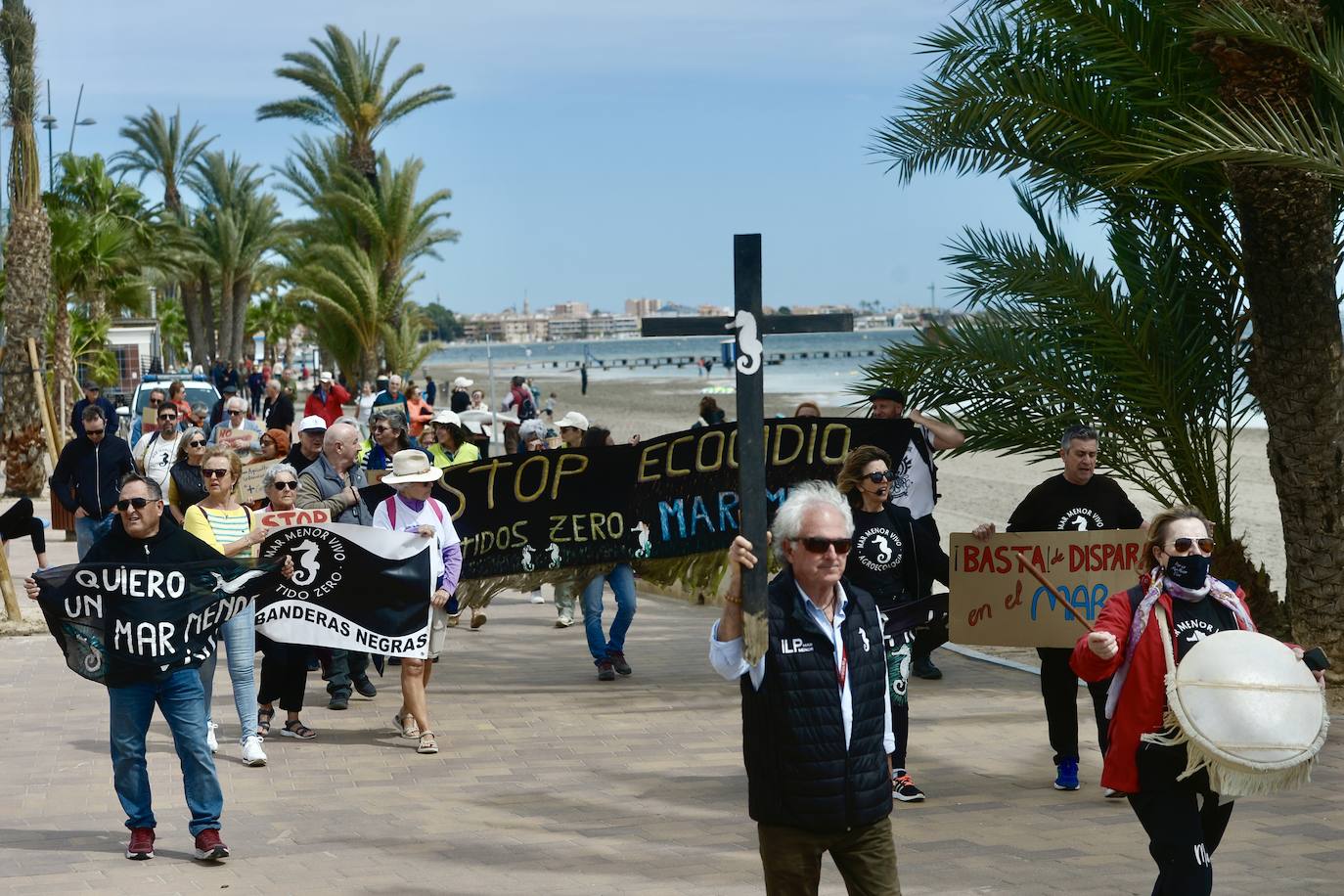 Marcha por los derechos del Mar Menor en San Javier, en imágenes