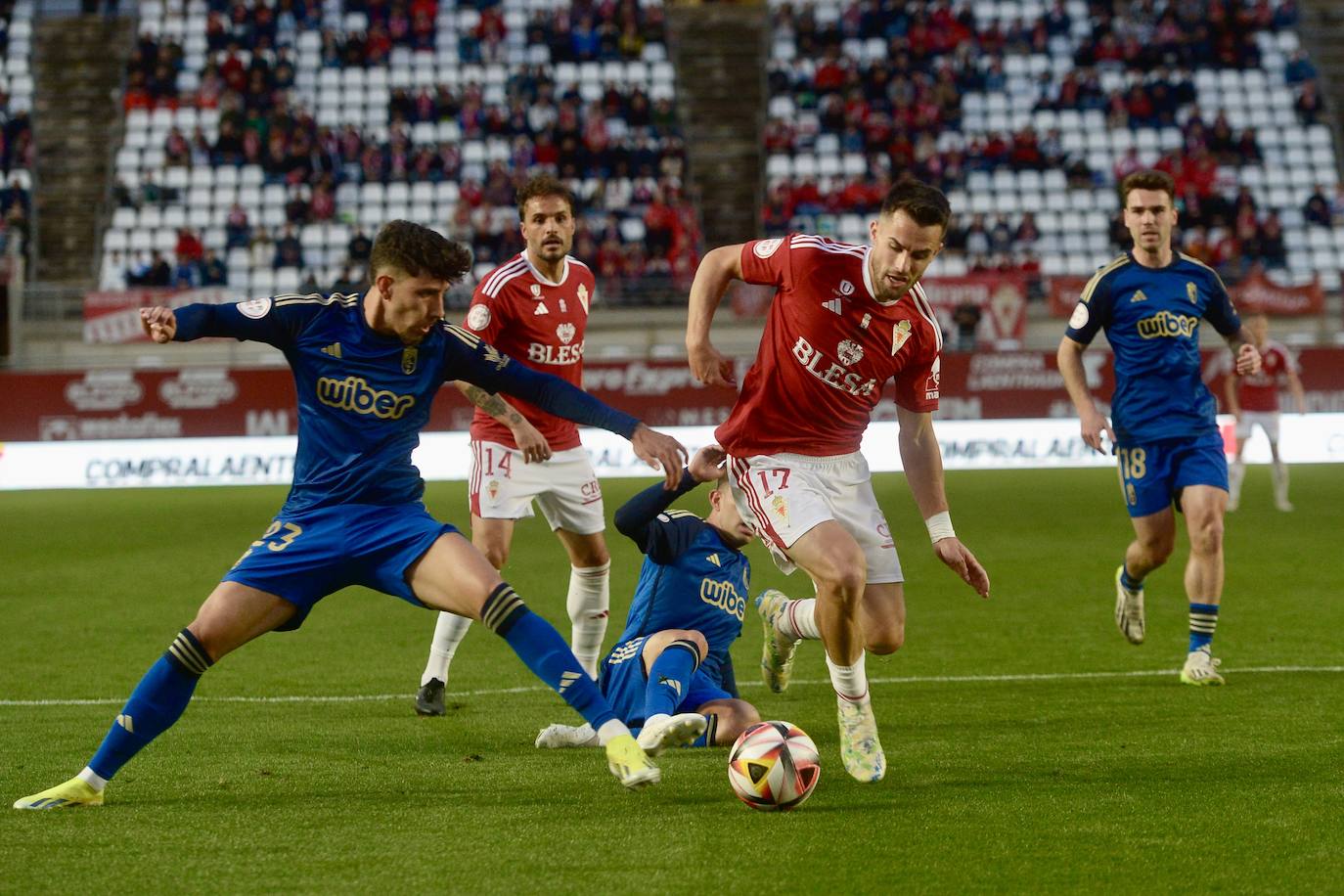 La victoria del Real Murcia frente al Recreativo Granada, en imágenes