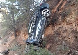 Así quedó el vehículo tras el accidente en Cehegín.