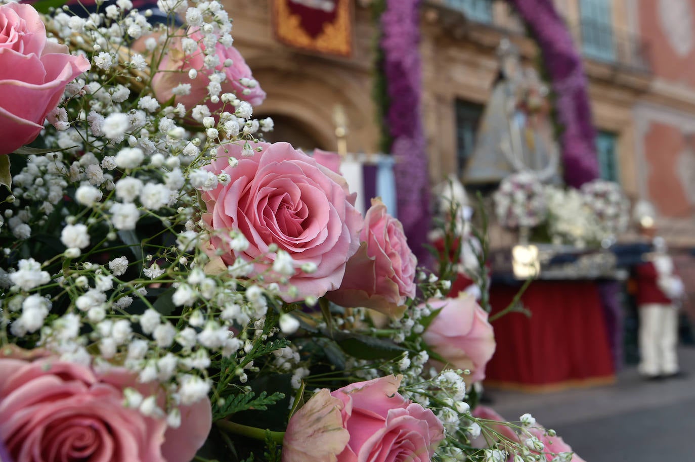 Las imágenes de la ofrenda floral a la Virgen de la Fuensanta