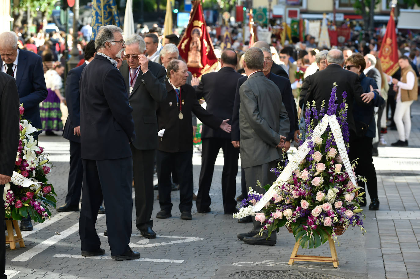 Las imágenes de la ofrenda floral a la Virgen de la Fuensanta