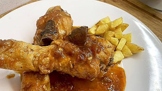Muslos de pollo en salsa de Coca Cola