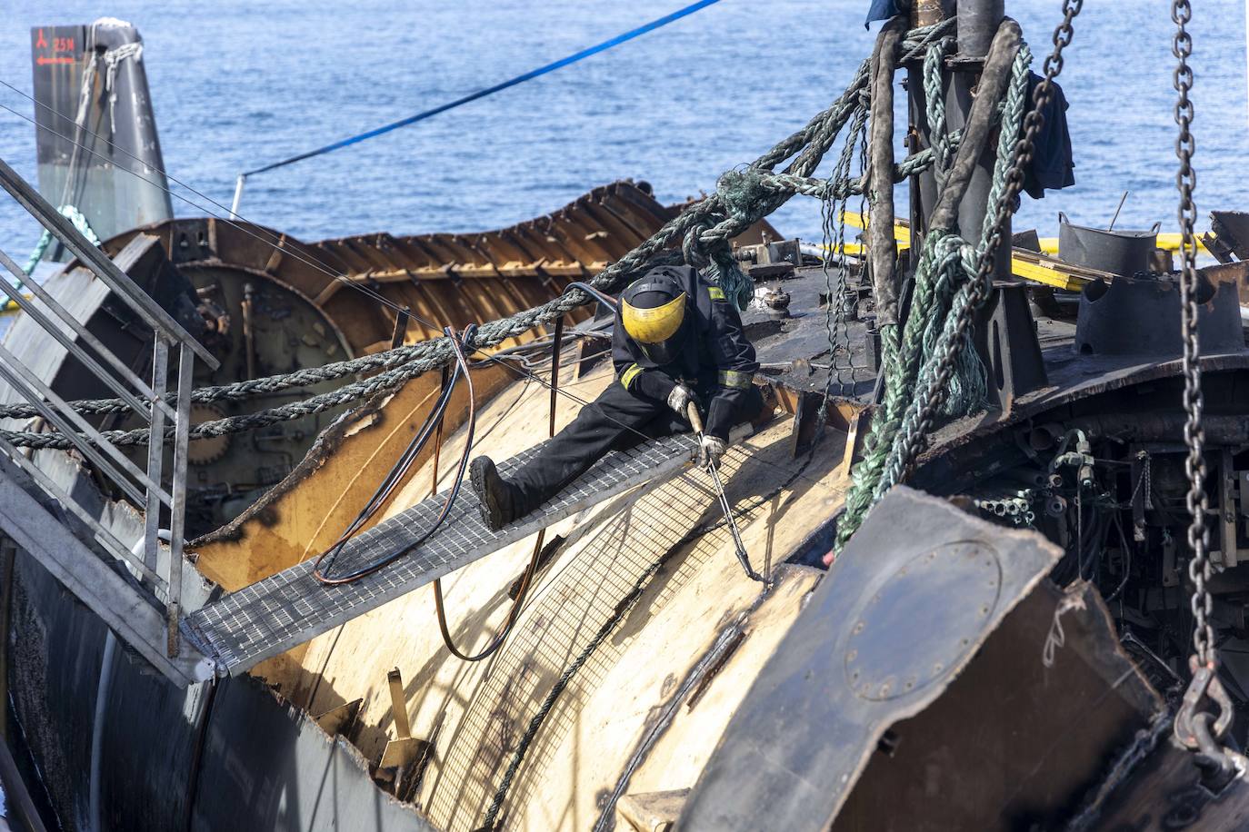 Así se desguaza el submarino &#039;Mistral&#039; en Cartagena