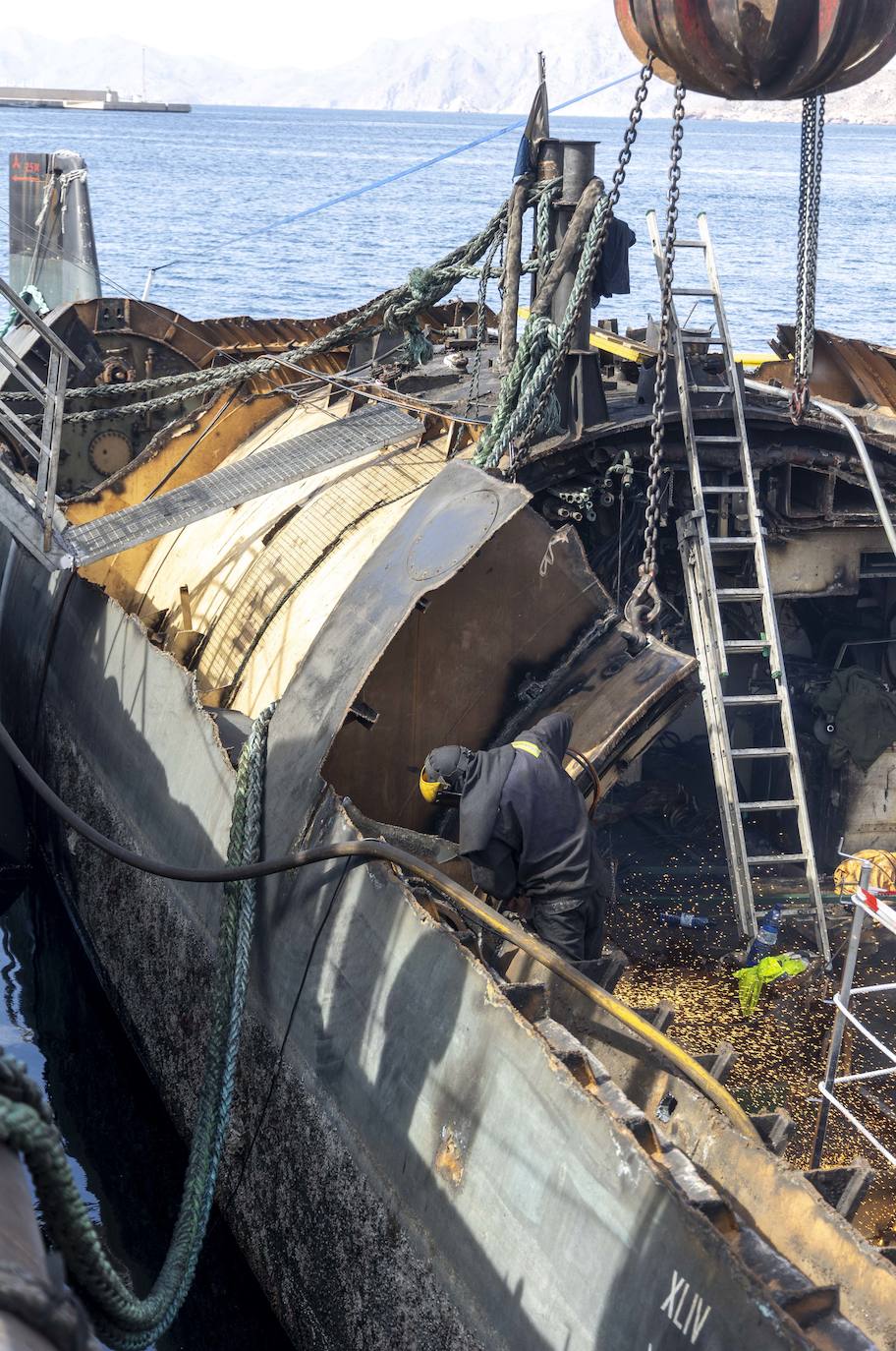 Así se desguaza el submarino &#039;Mistral&#039; en Cartagena