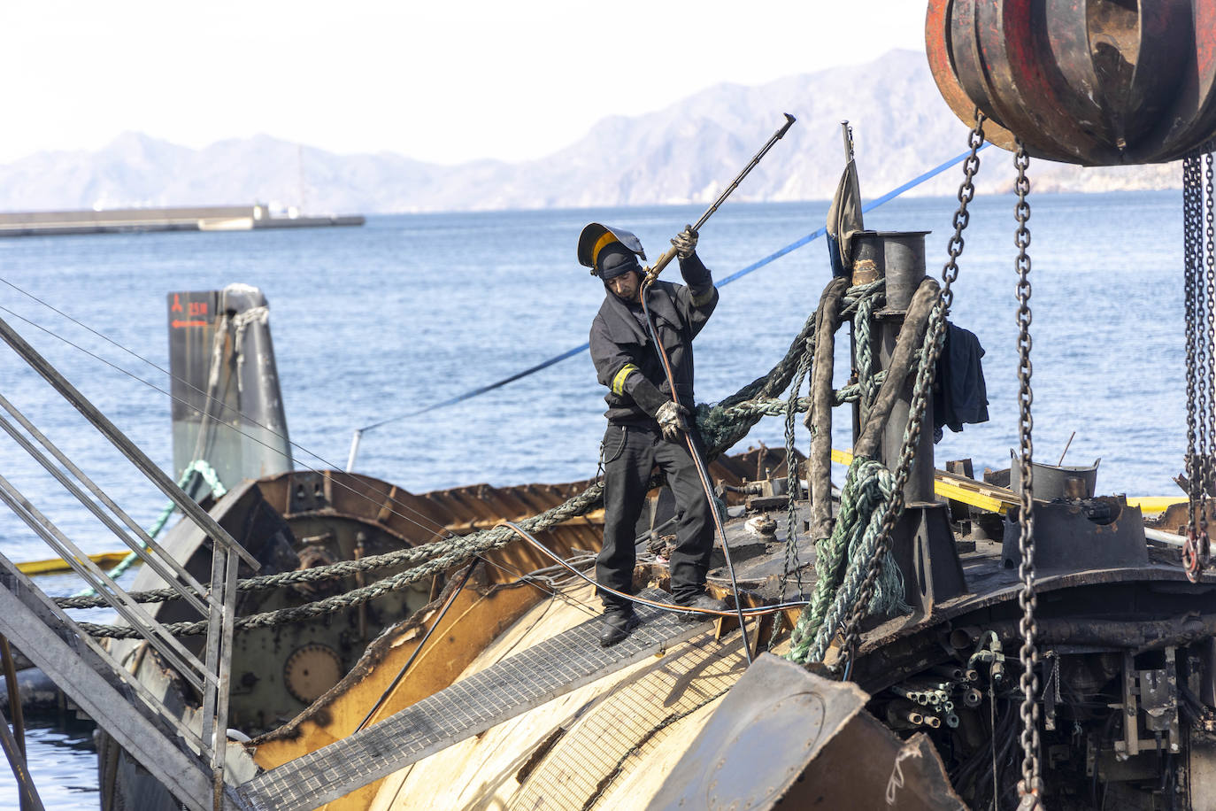 Así se desguaza el submarino &#039;Mistral&#039; en Cartagena