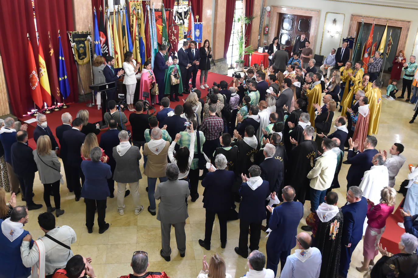 En imágenes | El recibimiento oficial de Doña Sardina y Gran Pez en el Ayuntamiento de Murcia