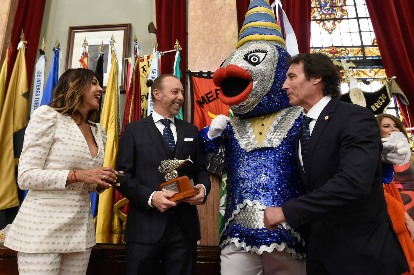 En imágenes | El recibimiento oficial de Doña Sardina y Gran Pez en el Ayuntamiento de Murcia