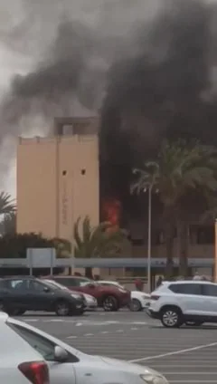 Incendio en un edificio de La Manga