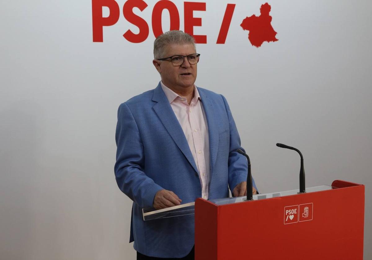 El líder socialista en la Región de Murcia, Pepe Vélez.