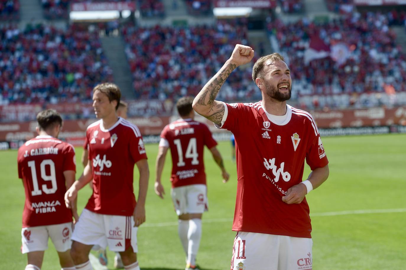 La victoria del Real Murcia frente al Melilla, en imágenes