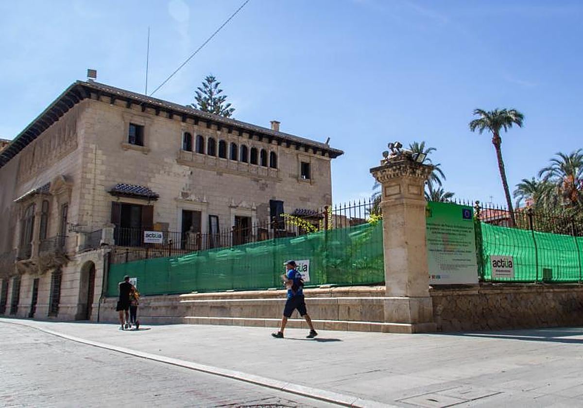 Las obras del Palacio de Rubalcava, en una foto de archivo.
