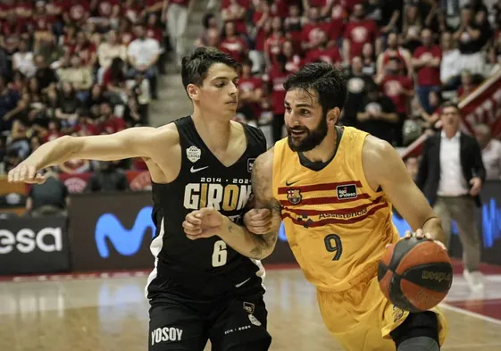 De vuelta a las pistas. Ricky Rubio, el pasado domingo ante el Girona.