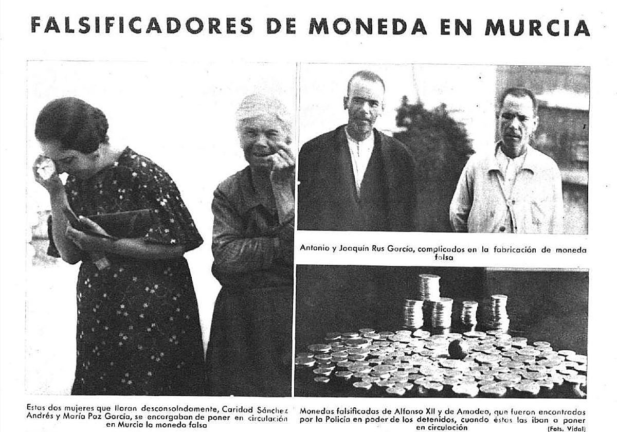 La revista 'Mundo Gráfico' publicó las fotografías de las dos falsificadoras, tras su detención en el Plano de San Francisco.